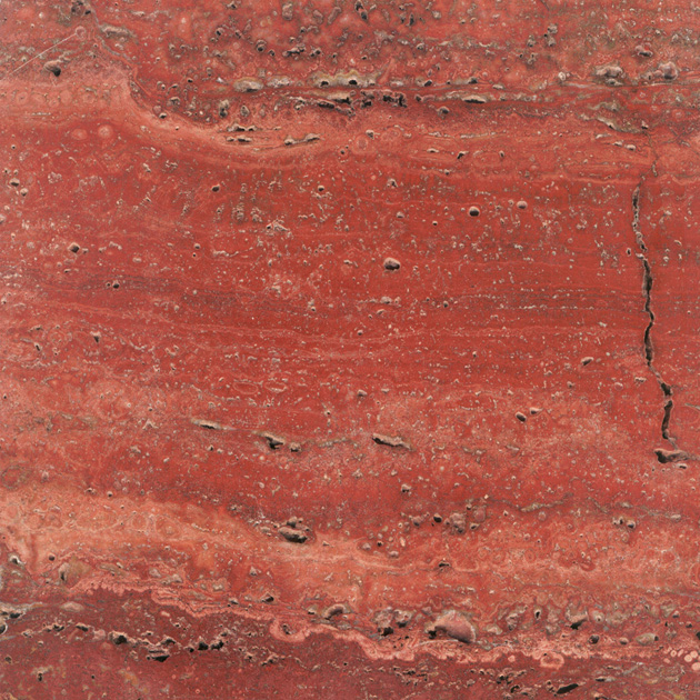 Fine Filled Polished Red Travertine Wall Tiles For Interior