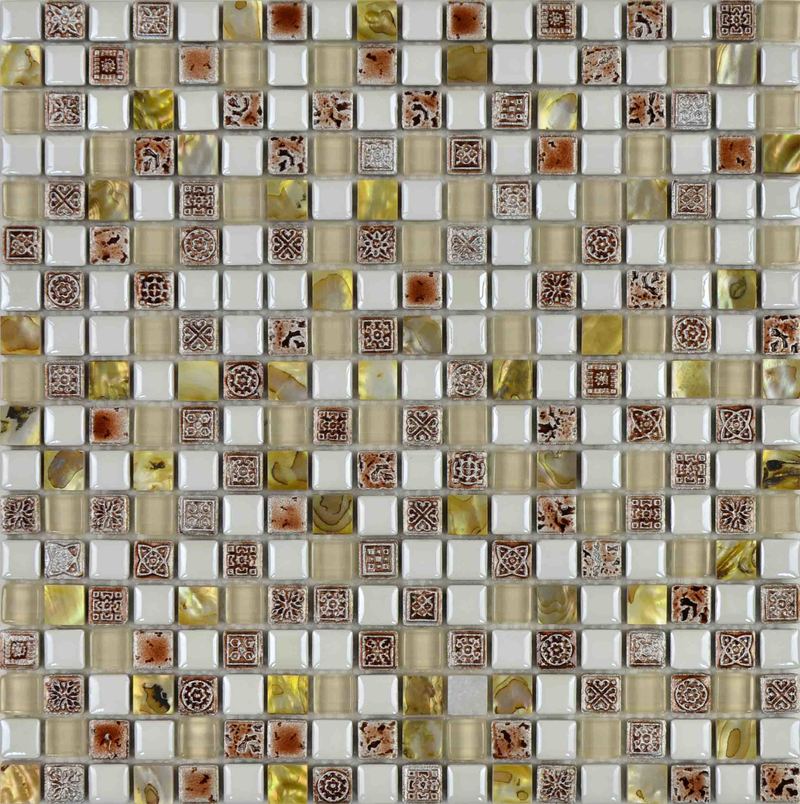 G-158023 China Green Glossy Glass Mosaics Tiles For Sale