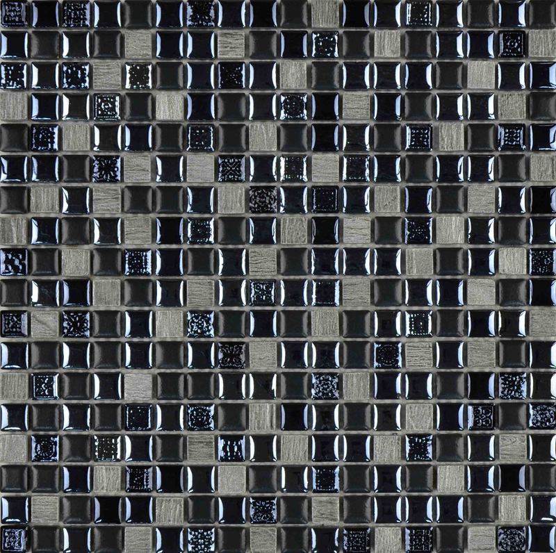 G-158075 China Black Hot Sale Glass Mosaics Tiles