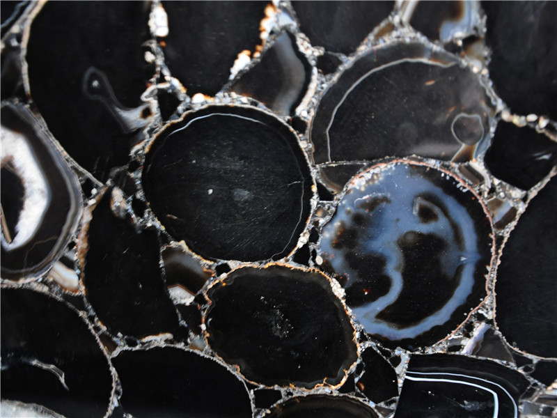 Black Agate Gemstone Semi Precious Stone Slabs