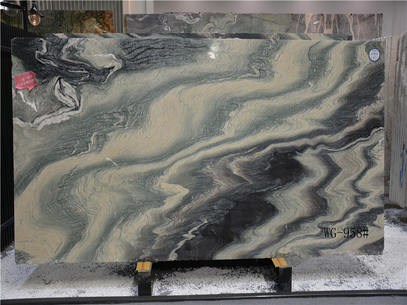 China Landscape Green Natural Marble Slabs For Projects