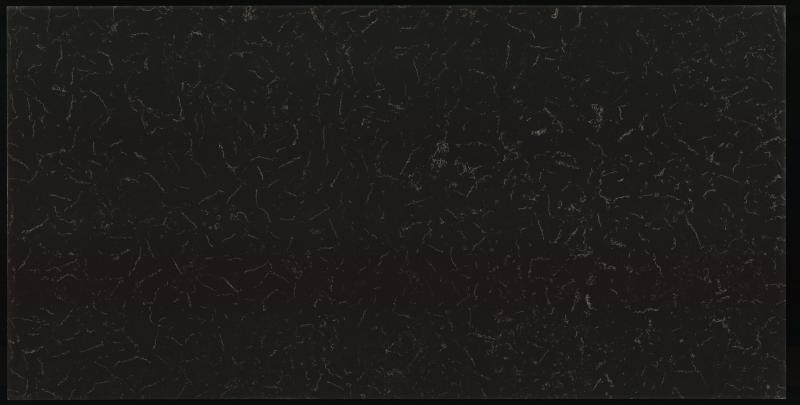 QZ170808-1 Nior Vinala Black Quartz Slabs and Vanity Tops