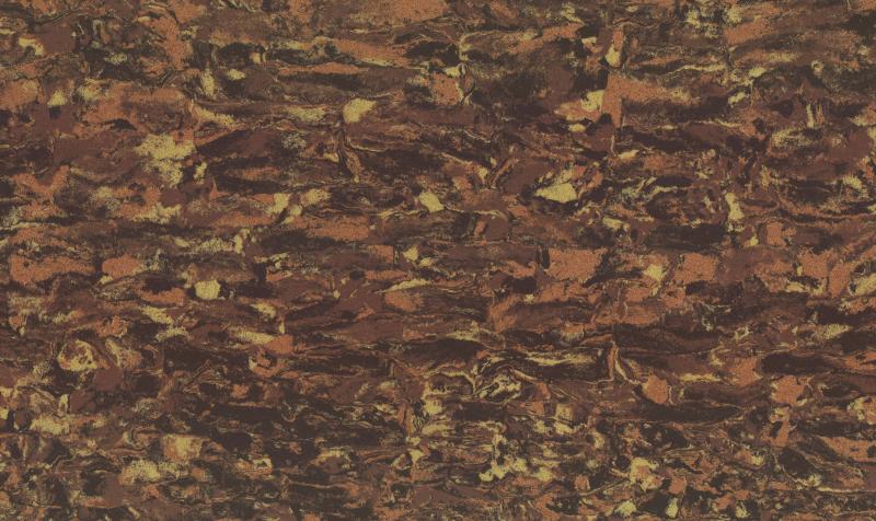 QZ319 Colorful Brown veins quartz slabs with leather finished