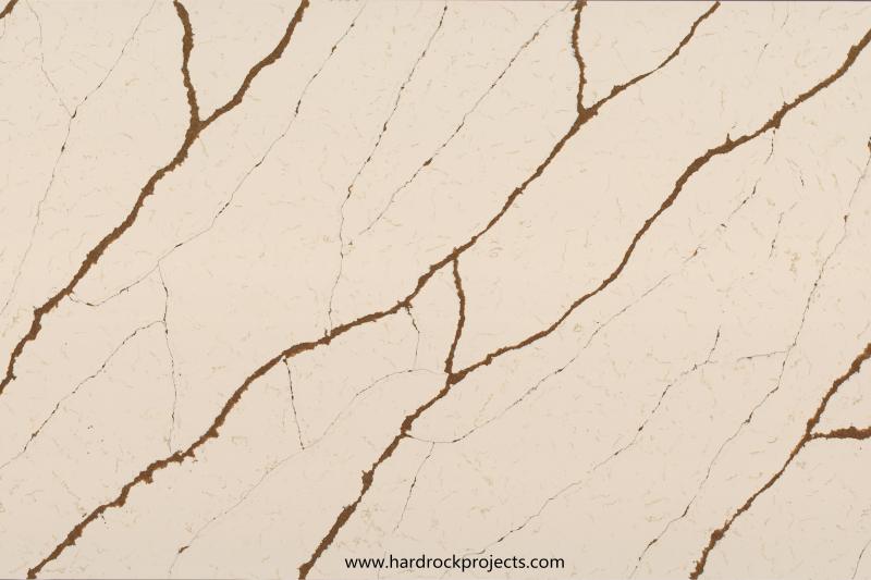 QZ180613-1 Sofitel Beige Great Veins Glass Stone For Consoles