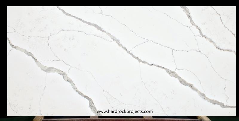 QZ6025 Calacatta Veins Quartz 2cm Polished Slabs