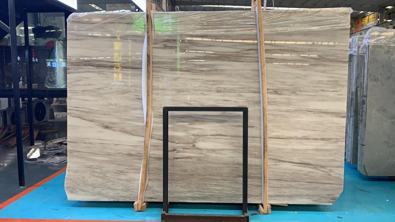 Affordable China Horizon Veins White Marble Slabs With Large Size