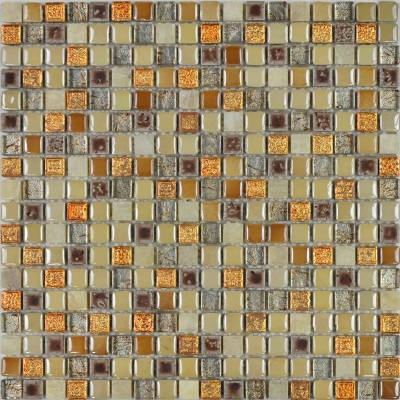 G-158026 Good Quality Gold Shine Glass Mosaics Tiles China