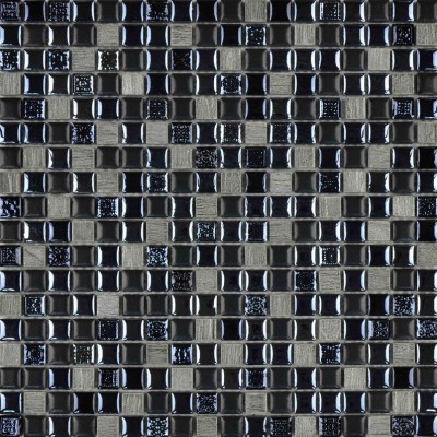 G-158075 China Black Hot Sale Glass Mosaics Tiles