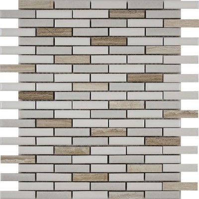 G-128008 China Wooden White and Porcelain White Mosaics Tiles