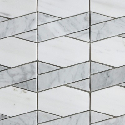 GM-11 Carrara White Triangle Marble Mosaic Tiles