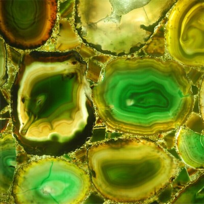 Apple Green Agate Lights Admitting Gemstone Tiles