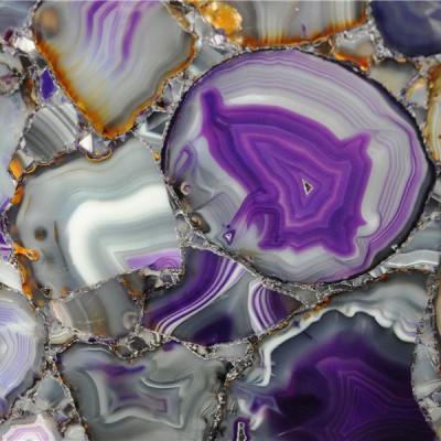 Purple Agate Gemstone For Side Table Tops