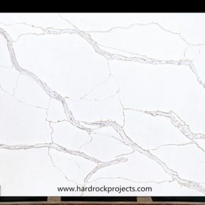 QZ6004 Calacatta Nuvo Quartz For Hotel Furniture Projects