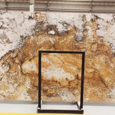 Brazil Various Color Shangrila Gold Granite Polished Slabs